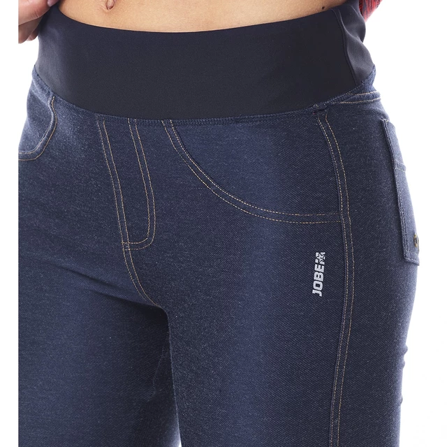 Damskie sportowe legginsy Jobe Discover Denim - Niebieski