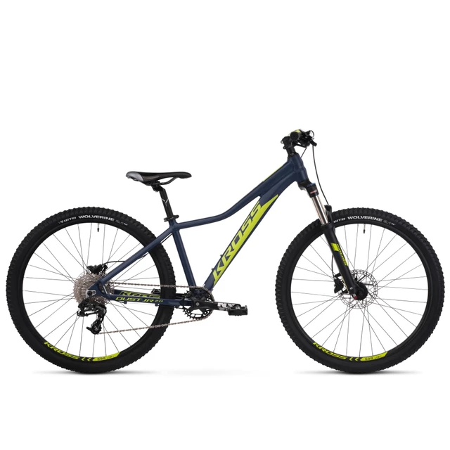 Juniorský bicykel Kross Dust JR 2.0 26" - model 2020 - 14" - modrá navy/limetková
