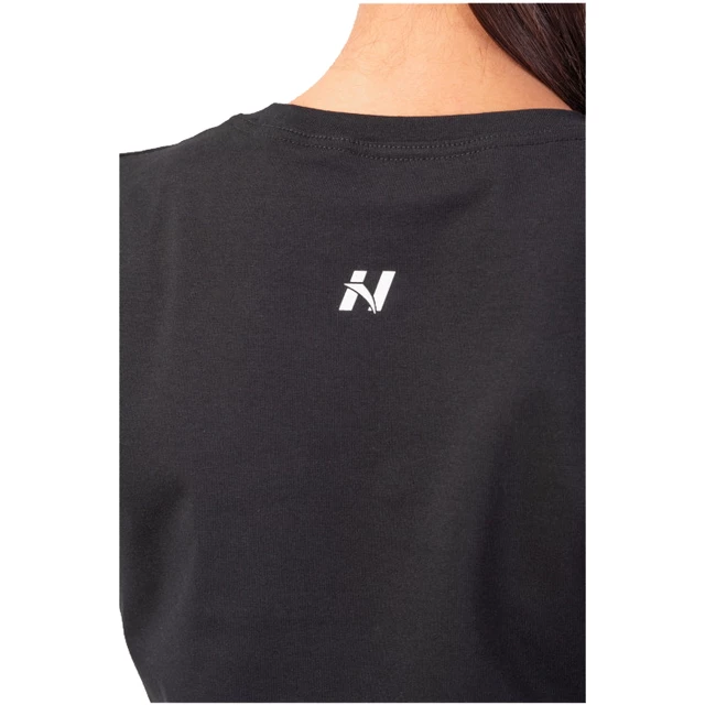 Dámský volný crop top Nebbia Minimalist Logo 600 - Black