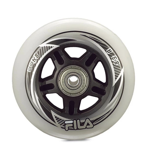 FILA 84 mm/83A Inline Rollen mit ABEC 7 Lagern, 8 mm Spacer, 8 Stück