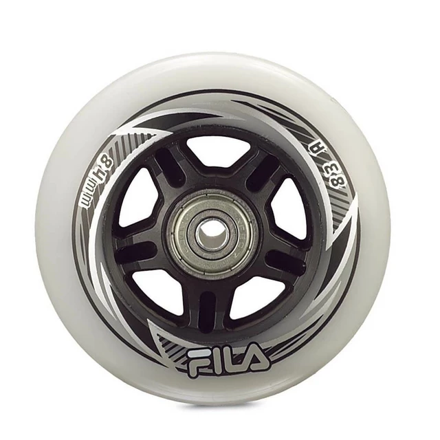 Inline Wheels FILA 80mm/82A with ABEC 5 Bearings, 6mm Spacer – 8 Pcs