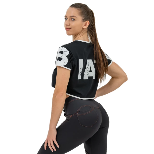 Crop top tričko Nebbia GAME ON 610 - Black