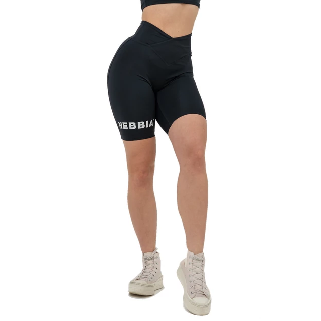 High-Waisted Legging Shorts Nebbia 9” SNATCHED 614 - Black - Black