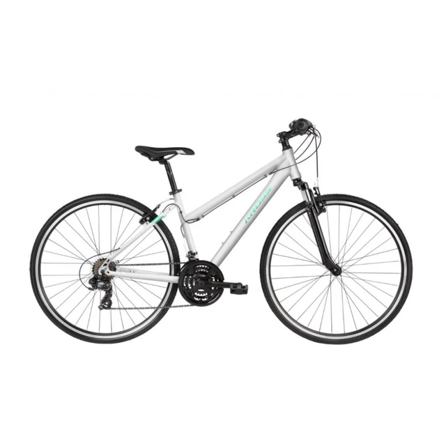 Women’s Cross Bike Kross Evado 1.0 28” – 2023 - White/Turquoise - White/Turquoise