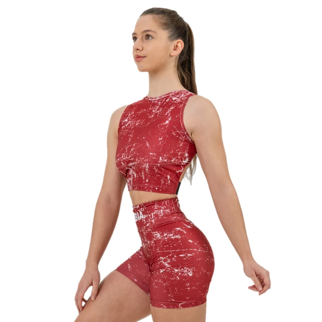 Crop top tílko Nebbia ROUGH GIRL 617 - Red