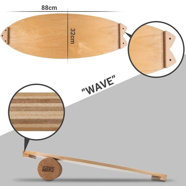 Balanční deska BoarderKING Wave - dřevo