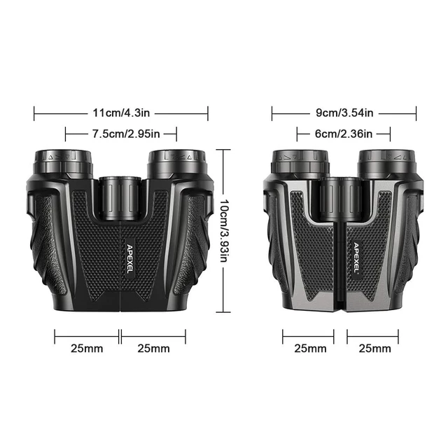 Binoculars Apexel Porro 10x25