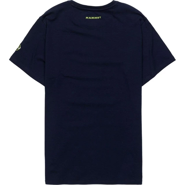 MAMMUT Logo Herren Sportshirt – kurzärmelig - dunkel blau mit grünnem Logo