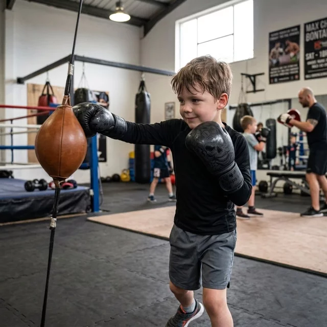 Dětské boxerské rukavice inSPORTline Bamzy - černá
