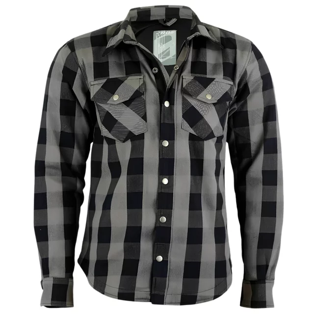 Moto košile BOS Lumberjack - Dark Camo - Grey-Black
