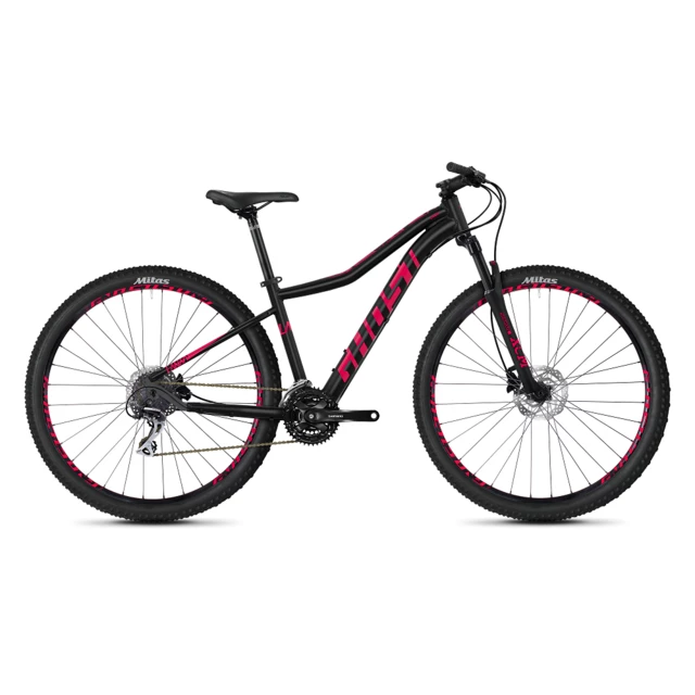 Dámské horské kolo Ghost Lanao 3.9 AL W 29" - model 2020 - Jet Black / Ruby Pink