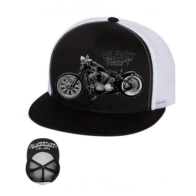 Baseball sapka BLACK HEART Bastard Bobber Trucker - fehér