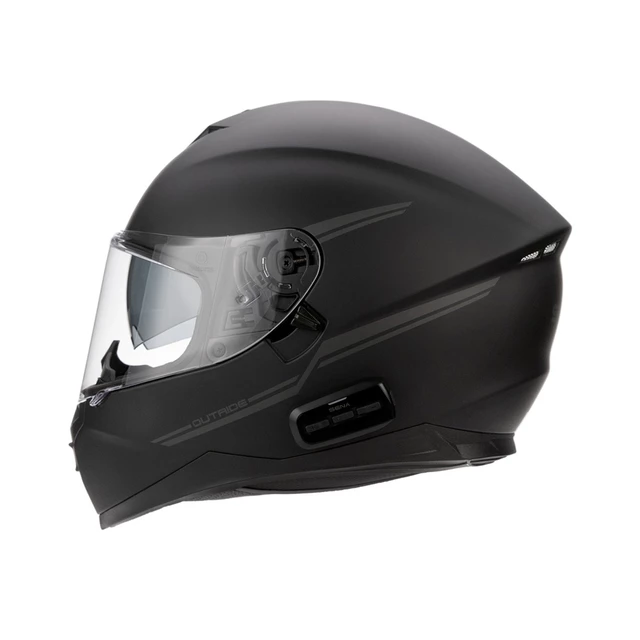 Motorcycle Helmet SENA Outride w/ Integrated Headset Matte Black - Matte Black