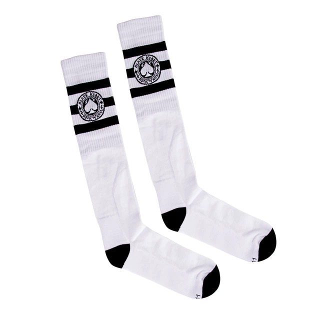 Podkolanówki BLACK HEART Ace of Spades Kneesocks - Biały - Biały