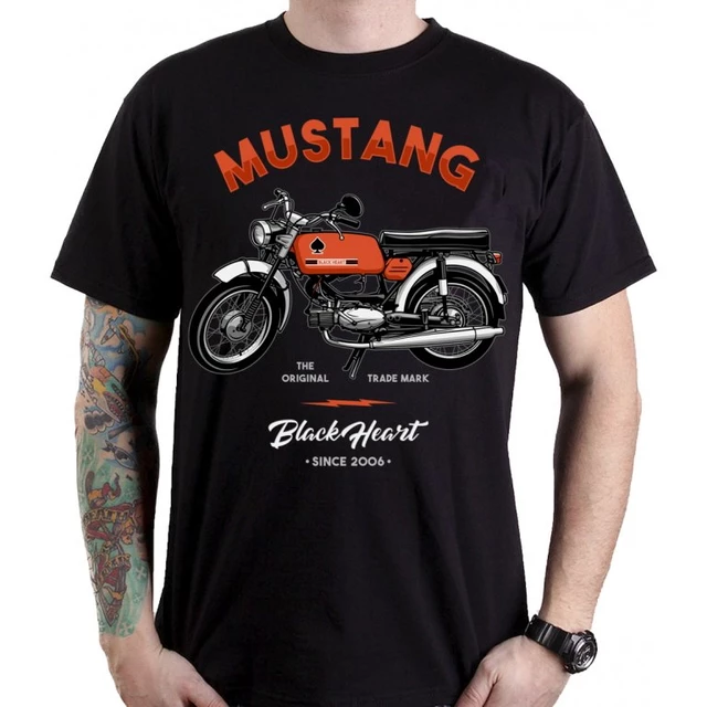 BLACK HEART Mustang T-Shirt - schwarz - schwarz