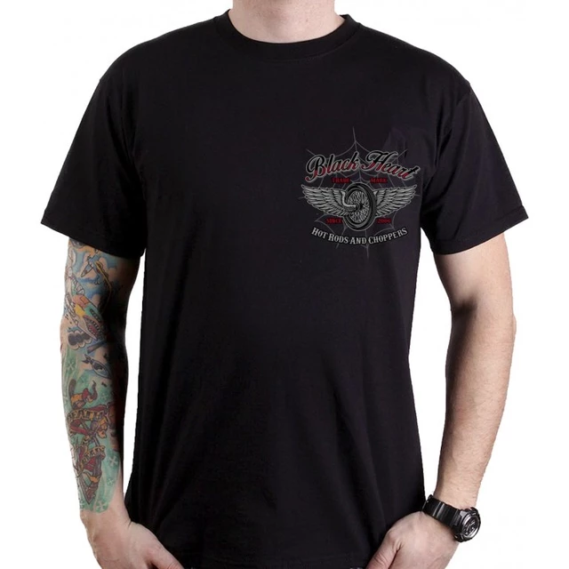 T-Shirt BLACK HEART Red Baron Chopper