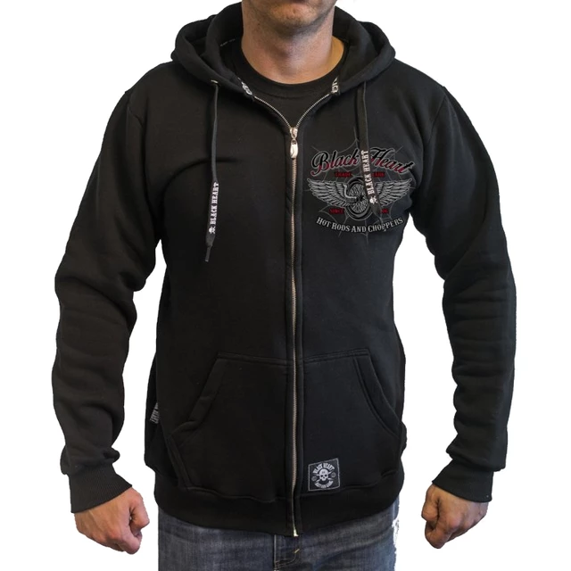 Mikina BLACK HEART Red Baron Chopper - černá, XL