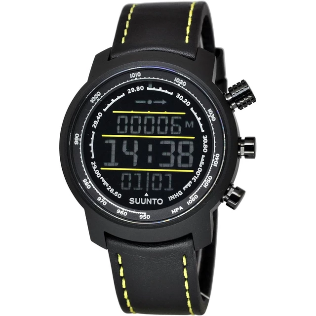 Outdoorový computer Suunto Elementum Terra N/ Black/yellow leather - rozbaleno - černo-žlutá