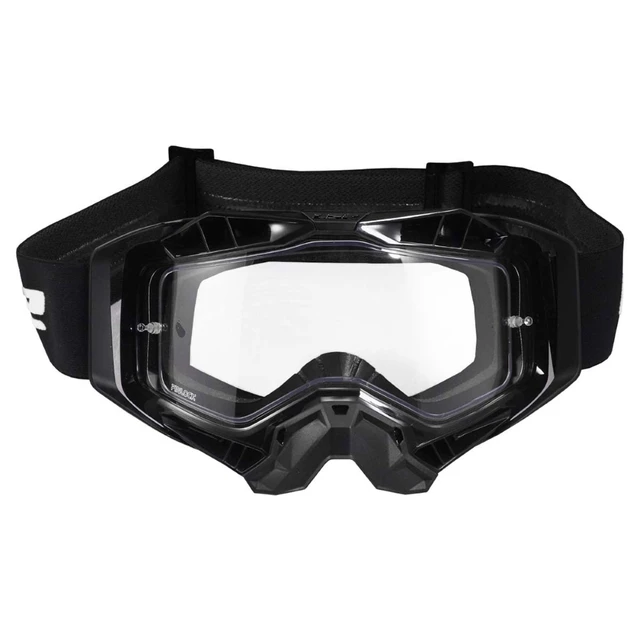 Motocrossbrille LS2 Aura Schwarzes Klarglas