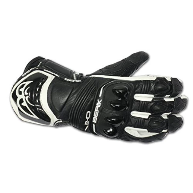 Kožené moto rukavice Berik G-10579-BK Black - 2.jakost - XXL