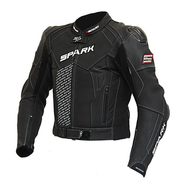 Men’s Leather Moto Jacket Spark ProComp - Black