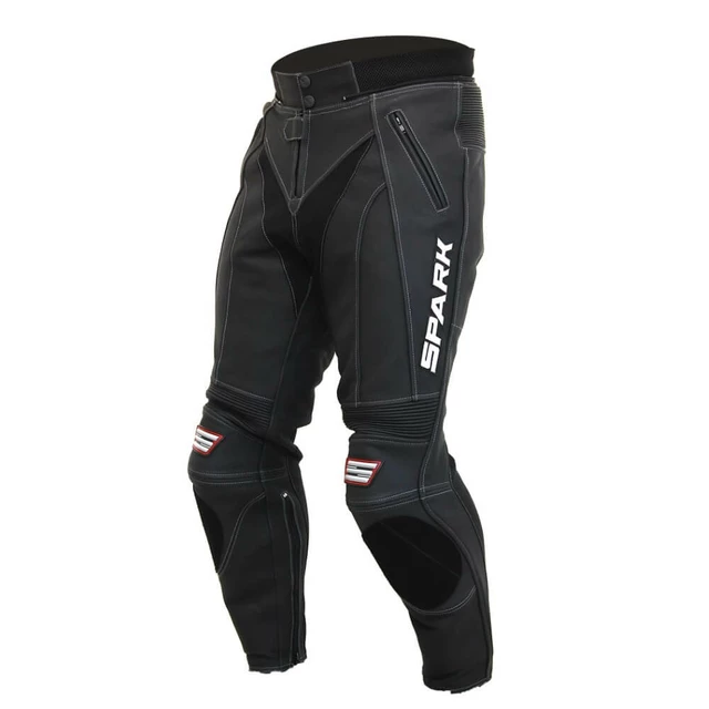 Men’s Leather Moto Pants Spark ProComp - L - Black