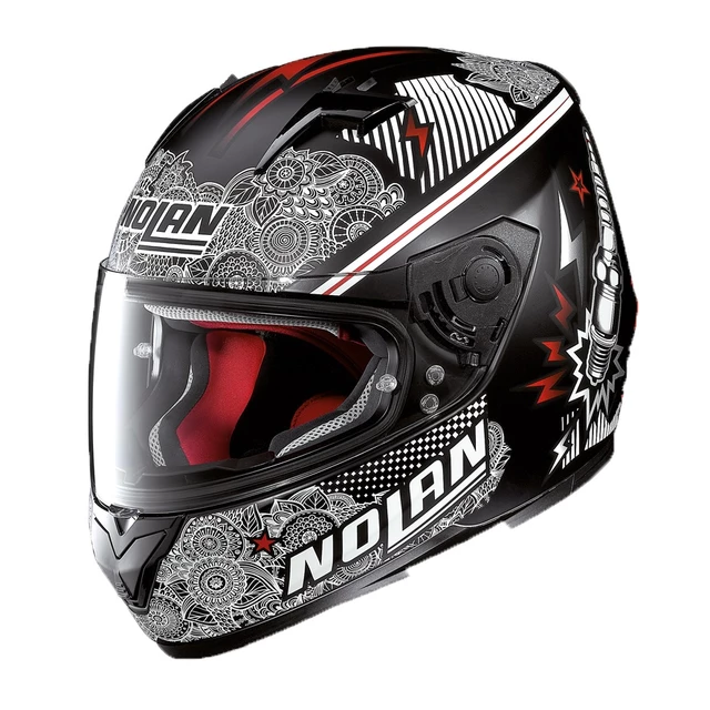 Moto helma Nolan N64 Let's Go Flat Black - L (59-60)