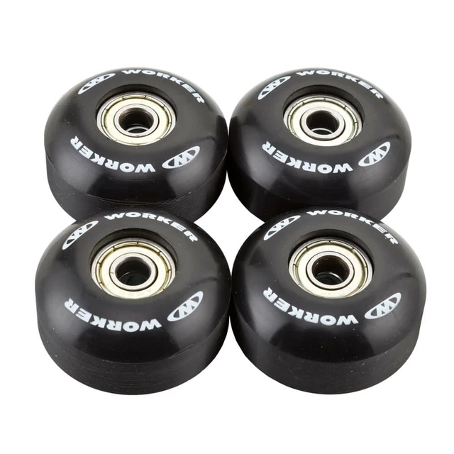 Die Räder für das Skateboard WORKER 50 × 30mm inkl. der Lager ABEC 5 - gelb - schwarz