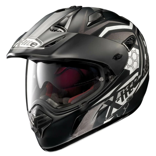 Motorcycle Helmet X-Lite X-551 GT Kalahari N-Com Flat Black-White - Black-White - Black-White