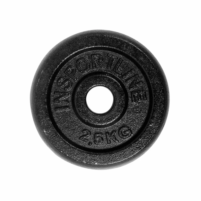 Żeliwne obciążenie talerz do sztangi 30mm inSPORTline Castblack 2,5 kg 30 mm