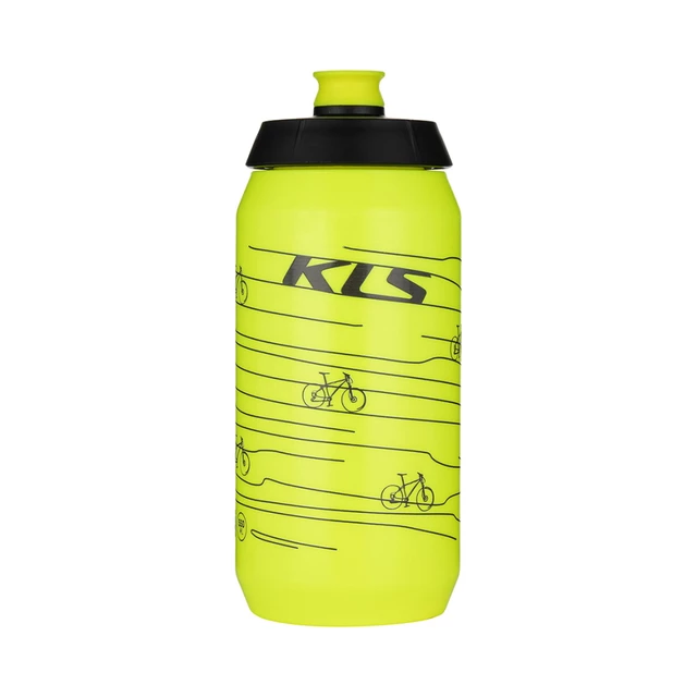Cyklo láhev Kellys Kolibri 0,55l - Transparent Black - Neon Yellow