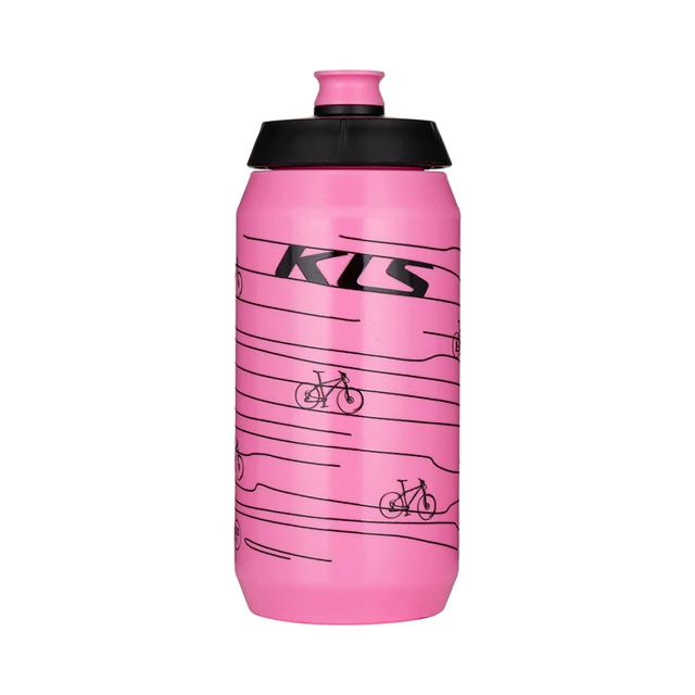 Cyklo fľaša Kellys Kolibri 0,55l - Transparent Black - Pink