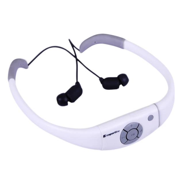 Vodotesný MP3 prehrávač inSPORTline Drumy - so slúchadlami - biela