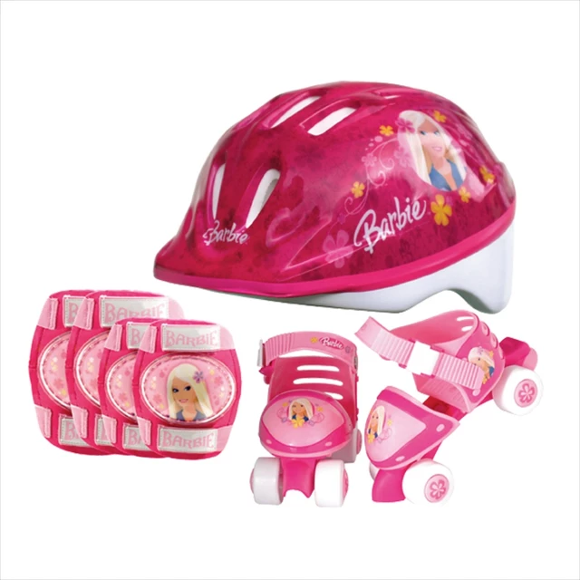 Barbie  Girls Set skates + knee and elbow pads + helmet