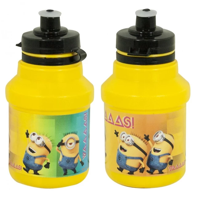 Bidon rowerowy Minionki 350 ml żółty z uchwytem