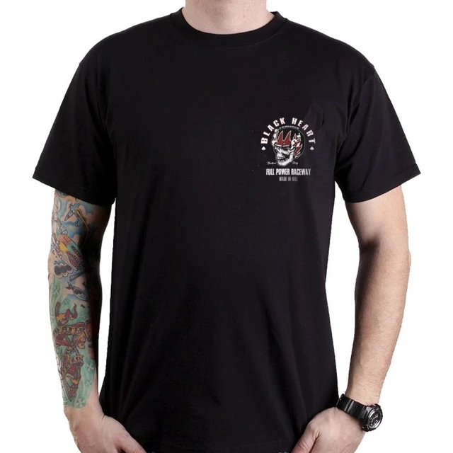 T-shirt BLACK HEART Full Power - črna