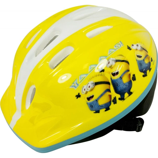 Kask dziecięcy na rower, hulajnogę Minionki Yaaaas! żółty