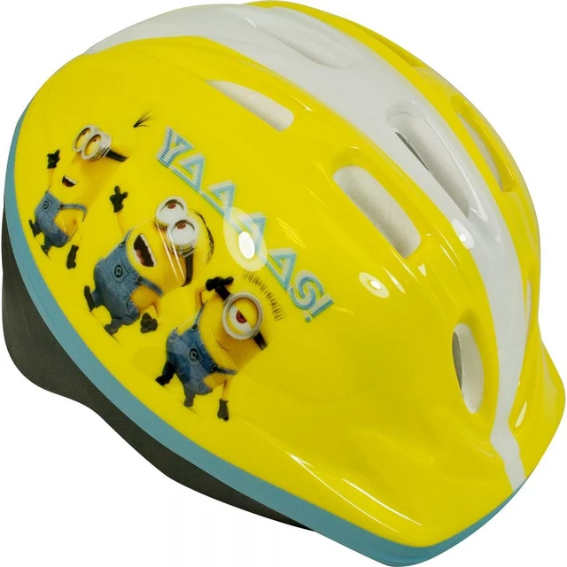 Kask dziecięcy na rower, hulajnogę Minionki Yaaaas! żółty