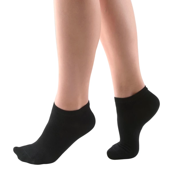 Low Ankle Socks Bamboo - White, 41/44 - Black