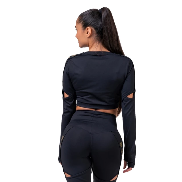 Dámsky crop top Nebbia Honey Bunny 821 - Black