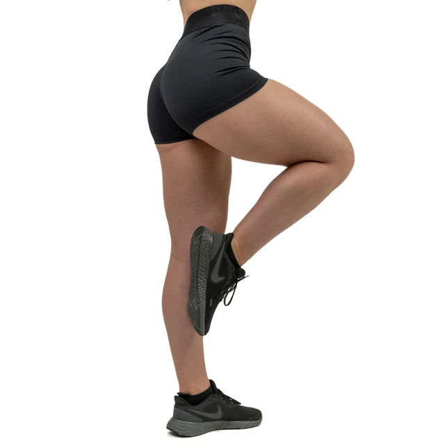 Women’s High-Waisted Compression Shorts Nebbia INTENSE Leg Day 832 - Black - Black