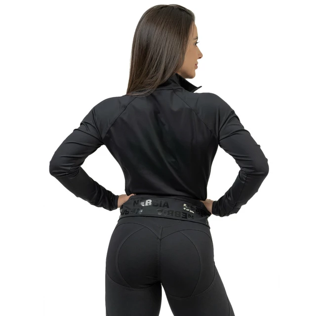 Dámská mikina na zip Nebbia INTENSE Warm-Up 833 - Black