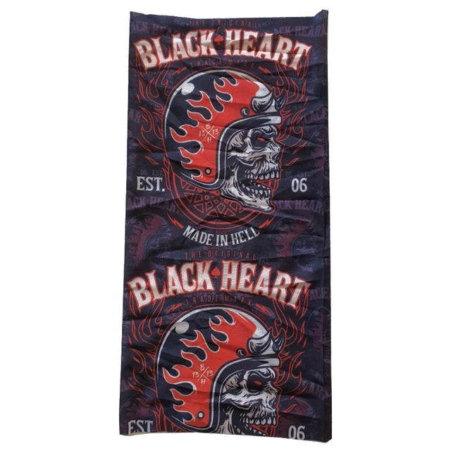 Neck Warmer Black Heart Hatter - Black-Red - Black-Red