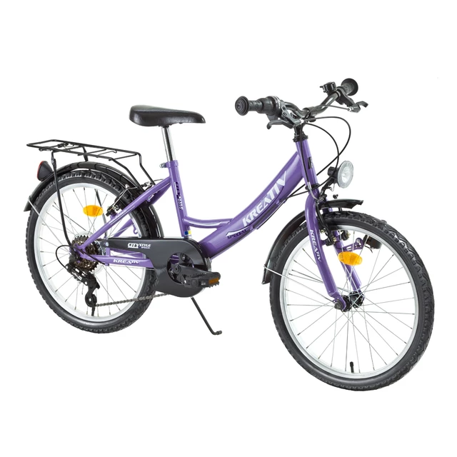 Rower dla dzieci DHS Kreativ Citystyle 2414 24" - model 2015 - Różowy - Fioletowy