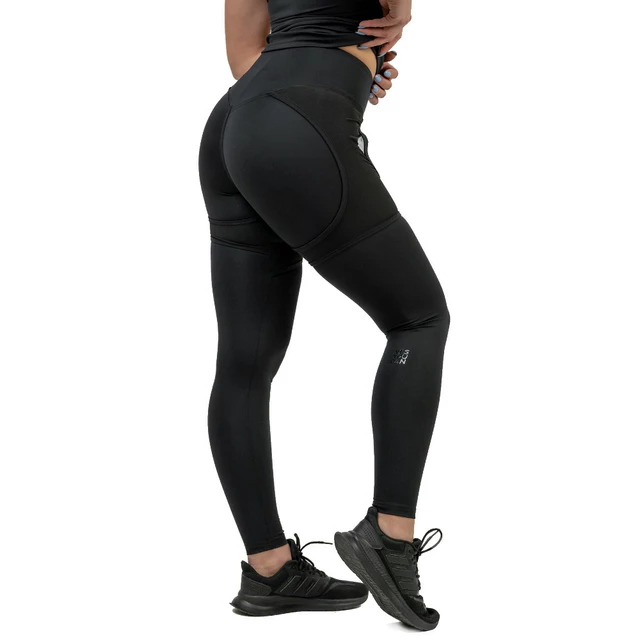 Damskie legginsy sportowe z siateczką Nebbia INTENSE Mesh 838 - Czarny