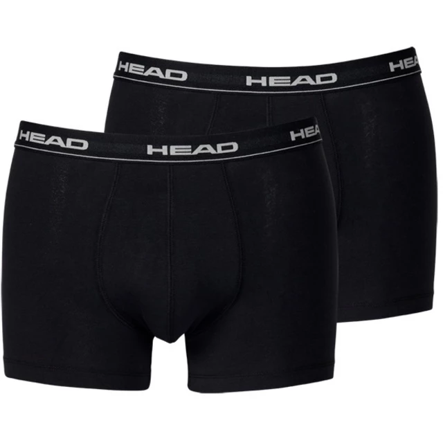Men’s Boxer Shorts Head Basic Boxer – 2 Pairs - Grey Orange - Black-White