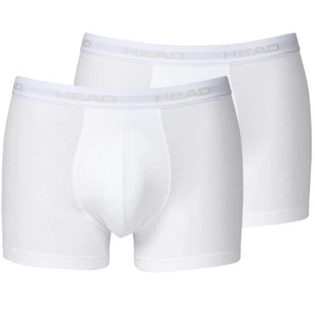 Men’s Boxer Shorts Head Basic Boxer – 2 Pairs - Grey Orange - White