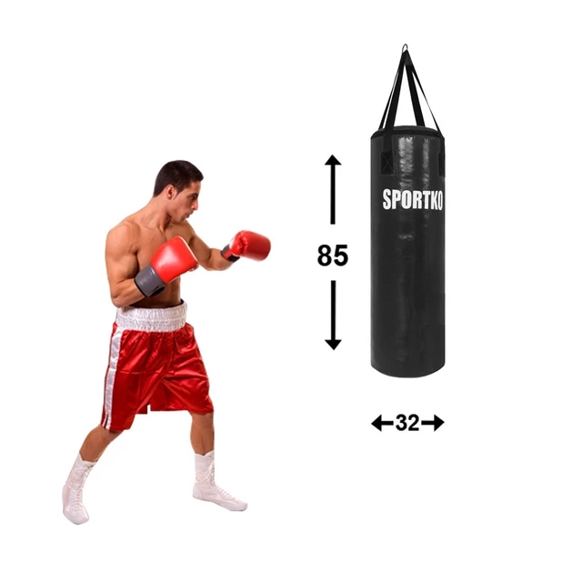 Punching Bag SportKO Classic MP3 32x85cm - Red