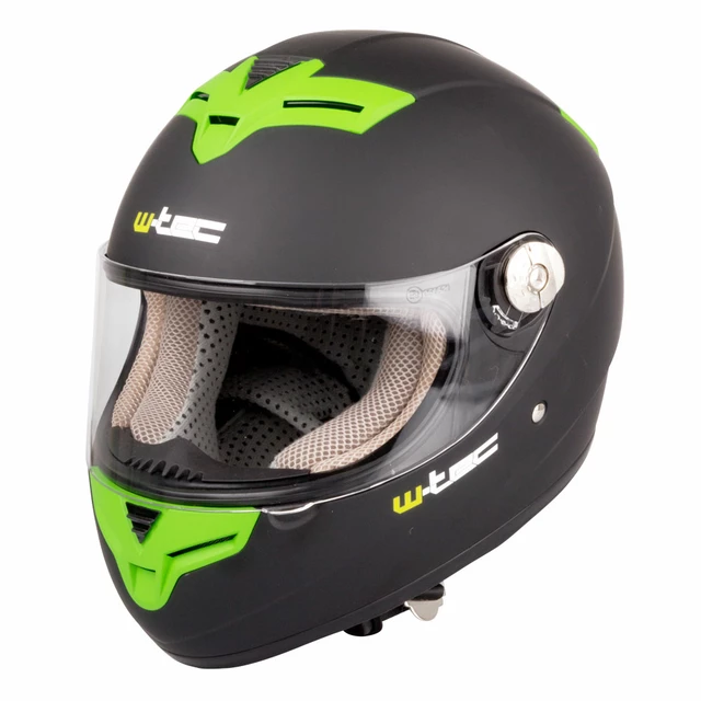 Moto čelada W-TEC V105 - črna-zelena - črna-zelena