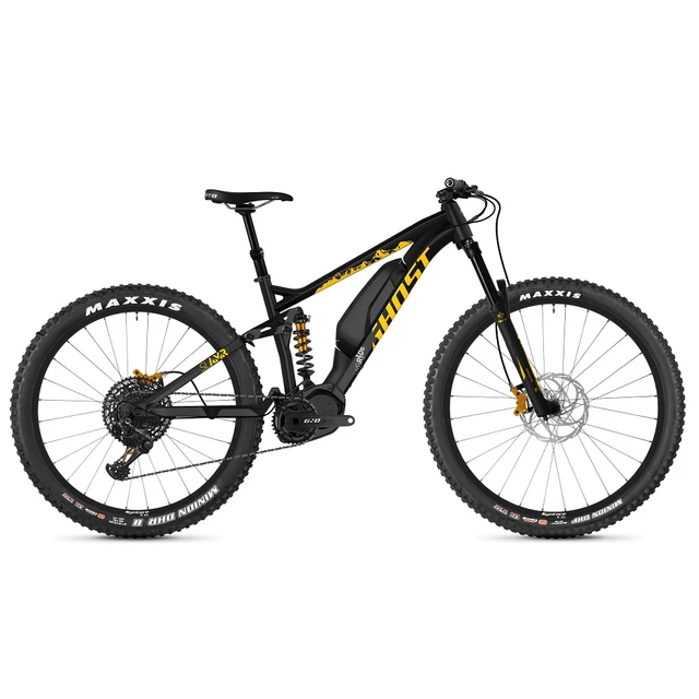 Összteleszkópos elektromos kerékpár Ghost Hybride SL AMR S3.7+ AL 29"– 2019-es modell - Night Black / Spectra Yellow / Iridium Silver